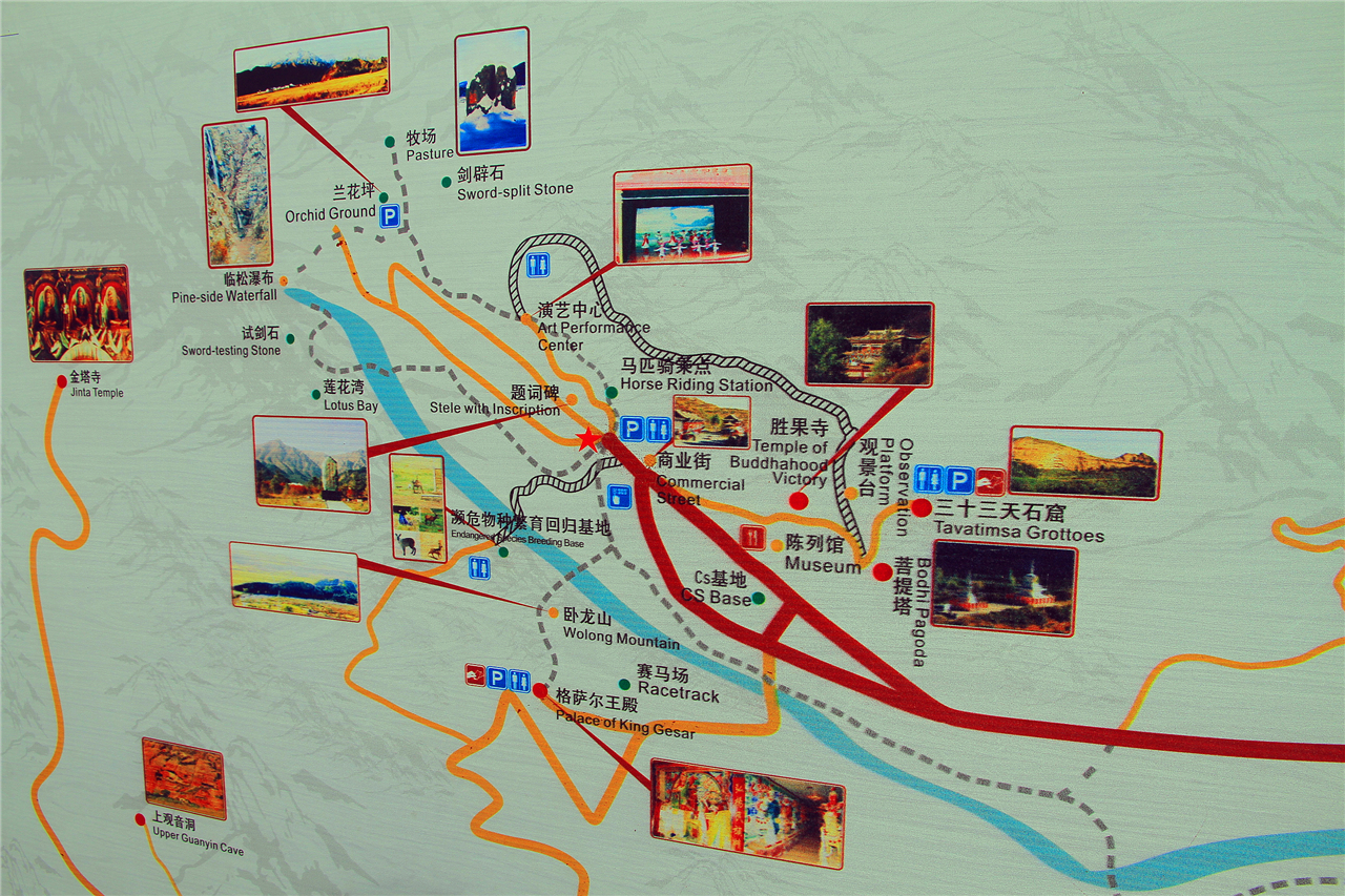 青海丝绸之路手绘地图